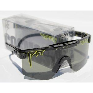 PIT VIPER The Cosmos Sunset Sunglasses Black/Yellow/Gray Wrap Single Wide NEW